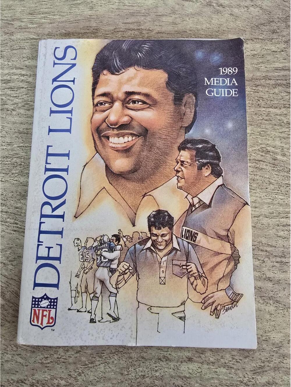 NFL Detroit Lions media guide 1989/ Ball / Johnson / Sanders debut / Spielman